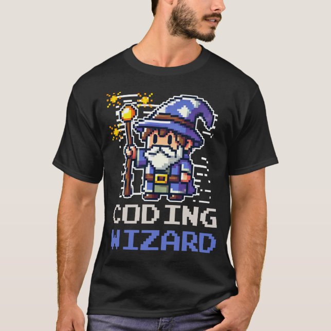 Camiseta Asistente para codificación Pixel Fantasy Coder (Anverso)