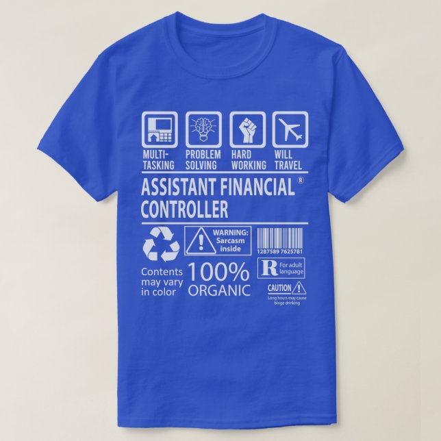 Camiseta Asistente para controlador financiero MultiTasking (Diseño del anverso)