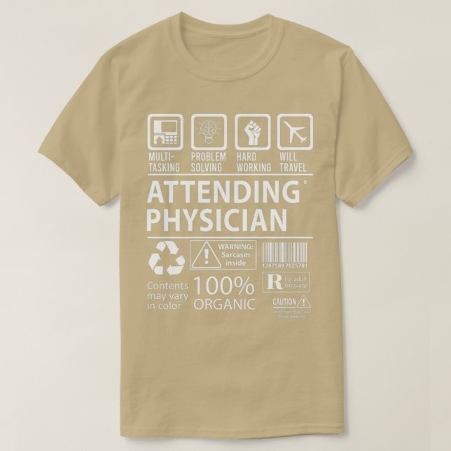 Camiseta Asistente para el trabajo multitarea del médico Ar (Diseño del anverso)