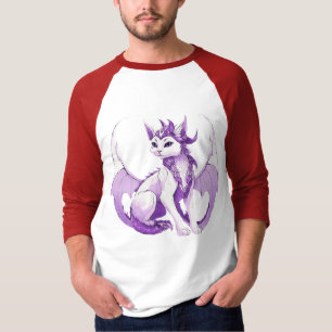 Camiseta Asistente para gato dragón - Fantasía negra, blanc