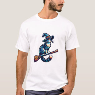 Camiseta Asistente para gatos Halloween Bruja Mystical Cat