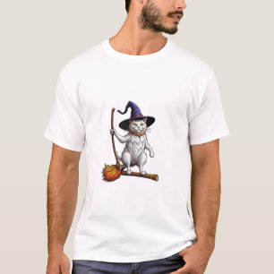 Camiseta Asistente para gatos Halloween Bruja Mystical Cat