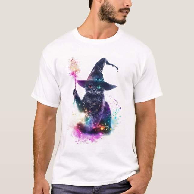 Camiseta Asistente para magia de gatos (Anverso)