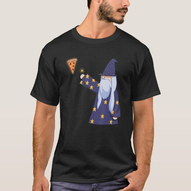 Camiseta Asistente para pizza Alimentos Pun Pizzard Magic F (Anverso)