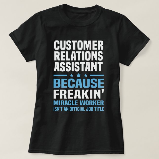 Camiseta Asistente para relaciones con clientes (Diseño del anverso)