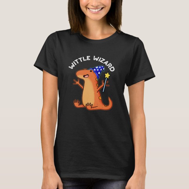 Camiseta Asistente para testigos Funny Lizard Pun Dark BG (Anverso)