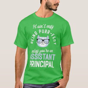 Camiseta Asistente Principal Cat Lover Regalos No es fácil 