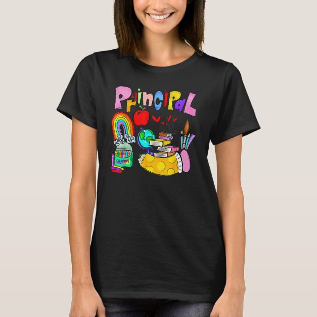 Camiseta Asistente principal de vuelta al cole dibujado a m (Anverso)