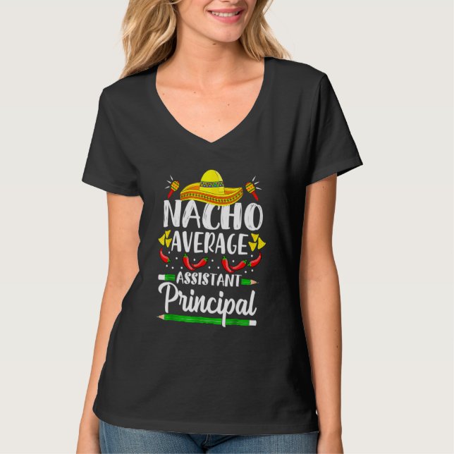 Camiseta Asistente Promedio De Nacho Principal Cinco De May (Anverso)