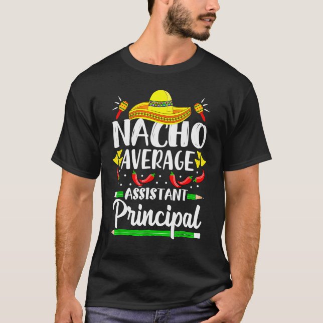 Camiseta Asistente Promedio De Nacho Principal Cinco De May (Anverso)