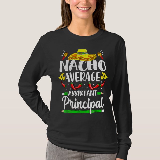 Camiseta Asistente Promedio De Nacho Principal Cinco De May (Anverso)