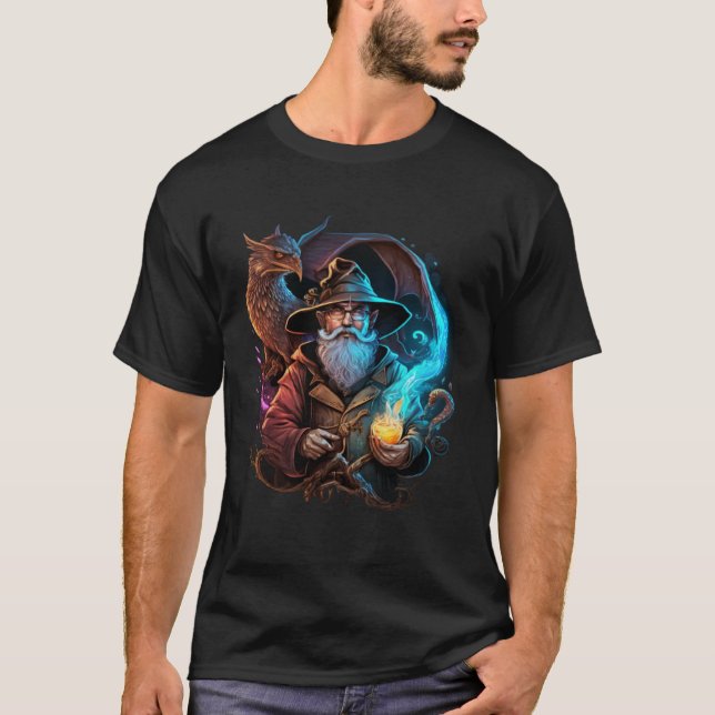 Camiseta Asistente retro mágico fantasía 2 (Anverso)