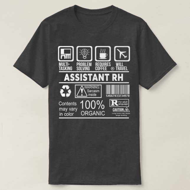 CAMISETA ASISTENTE RH NICE DISEÑN 2017 1 (Diseño del anverso)