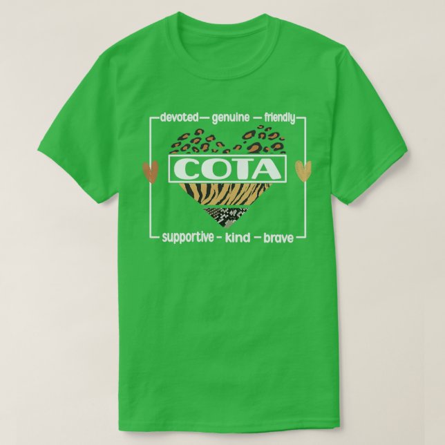 Camiseta Asistente terapístico ocupacional certificado COTA (Diseño del anverso)