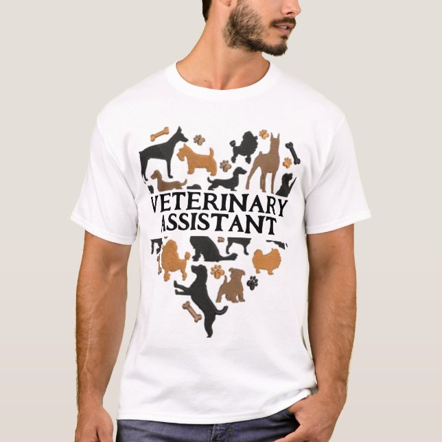 Camiseta Asistente veterinario del personal de la clínica C (Anverso)