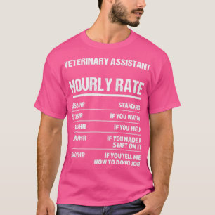 Camiseta Asistente Veterinario por Horas Tarifa Graciosa Cu