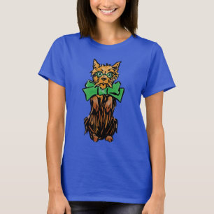 Camiseta Asistente Vintage de Oz Perro Toto con Lazo Verde