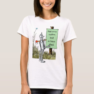 Camiseta Asistente Vintage de Oz, Tinman leyendo cartel