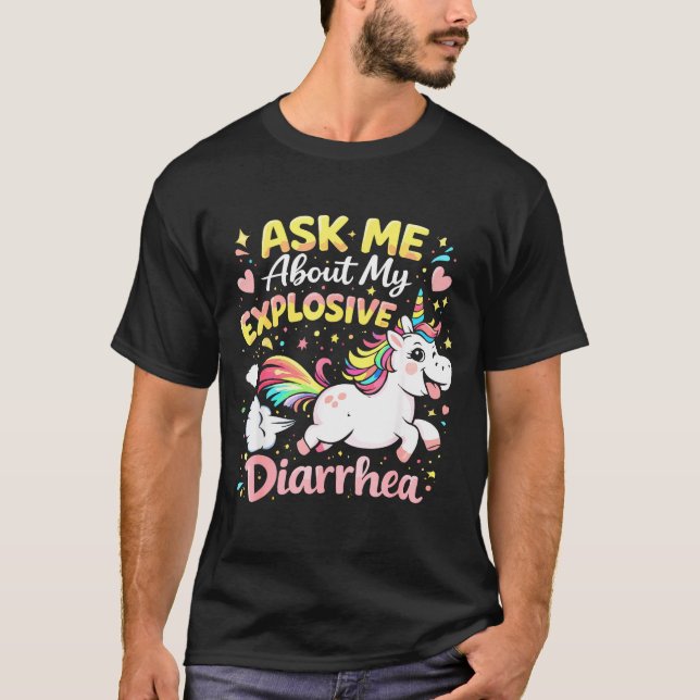Camiseta Ask about explosive diarrhea funny poop meme (Anverso)