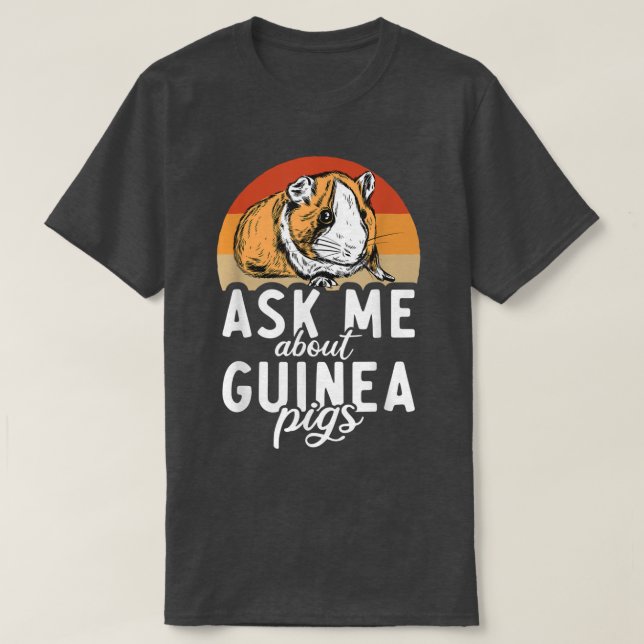 Camiseta Ask me about Cute Guinea Pigs  (Diseño del anverso)