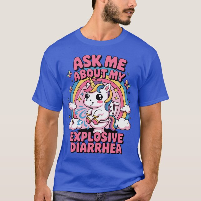 Camiseta Ask Me About My Eplosive Diarrhea Adult Inappropri (Anverso)