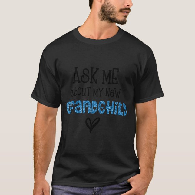 Camiseta Ask Me About My New Granhild Blue Faux Glitter _1  (Anverso)