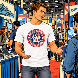 Camiseta ASK ME Anything T-Shirt – I’m Here to Help
