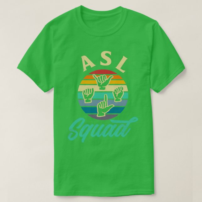 Camiseta ASL Alphabet Teacher American Sing Language ASL Sq (Diseño del anverso)