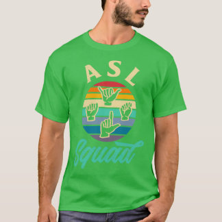 Camiseta ASL Alphabet Teacher American Sing Language ASL Sq