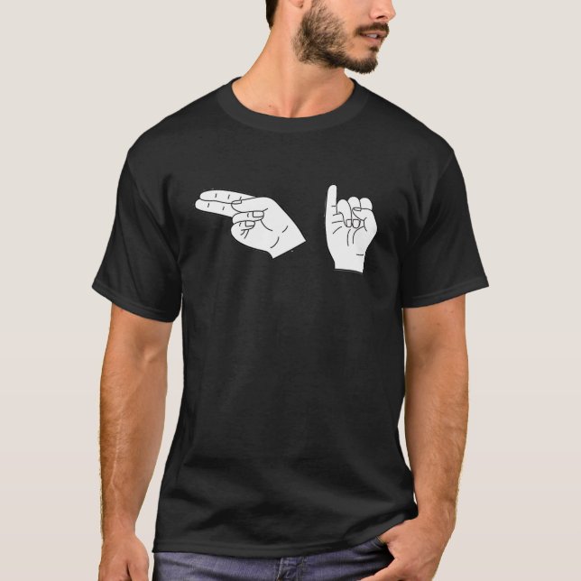 Camiseta ASL American Rótulo Language Finger Spell Hand Wom (Anverso)