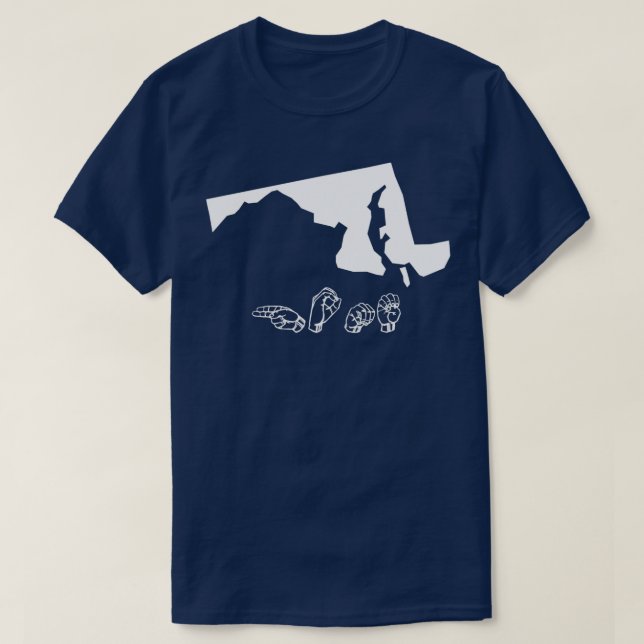 Camiseta ASL American Rótulo Language Maryland T (Diseño del anverso)