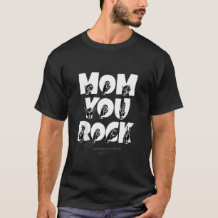 Camiseta Asl American Rótulo Language Mom You Rock Guitar