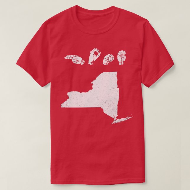 Camiseta ASL American Sign Language New York Home T (Diseño del anverso)