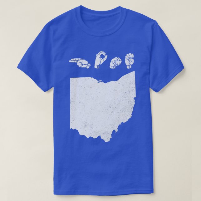Camiseta ASL American Sign Language Ohio Home T (Diseño del anverso)