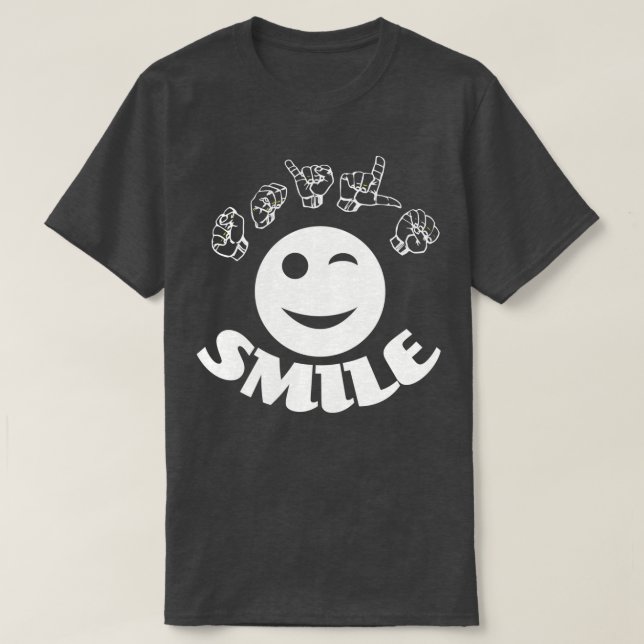 Camiseta ASL American Sign Language Smile TShirt Classic TS (Diseño del anverso)
