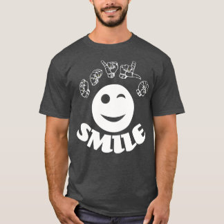 Camiseta ASL American Sign Language Smile TShirt Classic TS