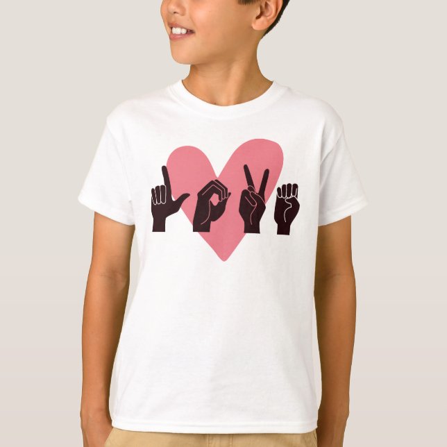 Camiseta ASL Amor IV - Día de San Valentín (Anverso)
