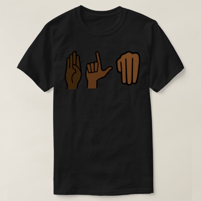 CAMISETA ASL BLM 1 (Diseño del anverso)