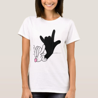 Camiseta AsL Bunny Reflection I Love You Hand Rótulo Langua