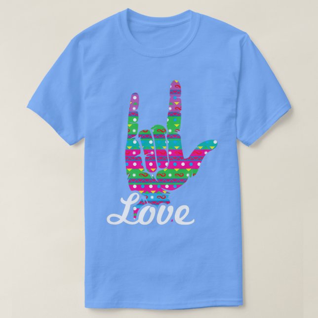 Camiseta ASL Class Sign Language Inspiring Valentines Day d (Diseño del anverso)