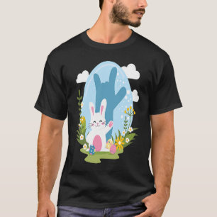 Camiseta ASL Easter Bunny Reflation I Love You Hand Rótulo 