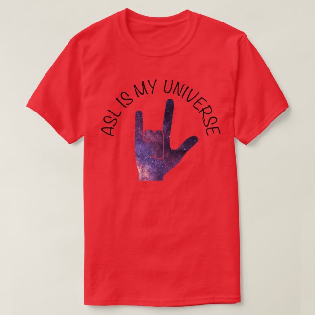 Camiseta ASl es mi universo (Diseño del anverso)