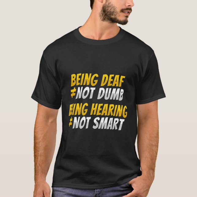 Camiseta Asl Hand Gesture Deaf Hearing Loss Awareness 2  (Anverso)