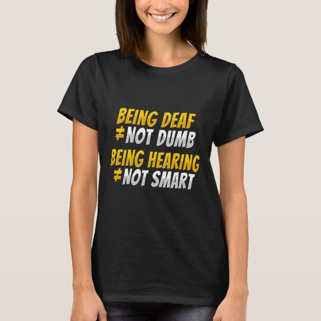 Camiseta ASL Hand Gesture Deaf Hearing Loss Conciencia 2 (Anverso)