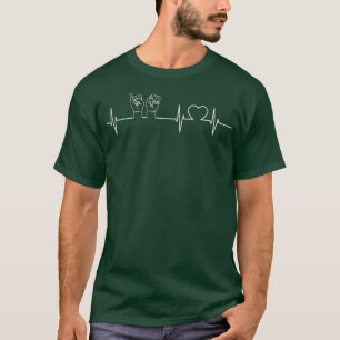 Camiseta ASL Heartbeat Rótulo Lenguaje Regalo sordo ASL Reg