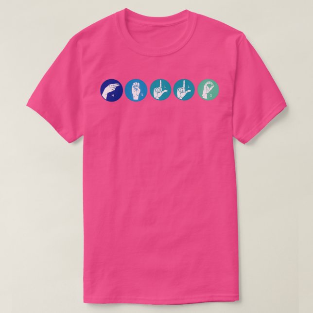 Camiseta ASL Hello (Diseño del anverso)
