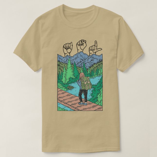 Camiseta ASL Hiker (Diseño del anverso)