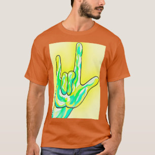 Camiseta ASL I Love You Baby Yellow