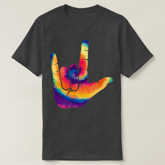 CAMISETA ASL ILY TYE DYE (Diseño del anverso)