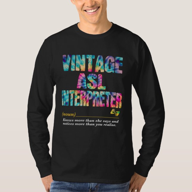 Camiseta ASL Interpreter Appreciation Week Back to School (Anverso)